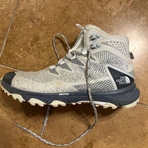 The North Face Women's Cream and Gray Athletic Shoes